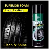 HK Tire Spray Foam Cleaner Tyre Cleaner Tyre Wax Foam Spray 300ml Tyre Polish Shine Cleaning Tire Wa