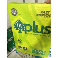 PRINTING PAPER A3 IK PLUS 70GSM (RAM 500 SHEETS) - PRINTING PAPER A3 PLUS A3 Paper