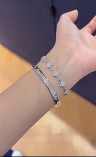 【香港包郵+支持驗證】APM摩斯密碼四葉草手鏈+疊戴閃耀手鐲套裝