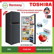 TOSHIBA 2 Doors Inverter Fridge GR-RT300WE-PMY / GR-RT303WE-PMY / GR-RT320WE-PMY 270L - 310L Refrige