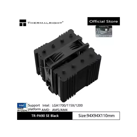 Thermalright TR-PA90 SE 4 HeatPipes CPU Cooler Air Cooling Radiator Dual Tower 4PIN PWM Fan Supports