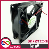12 VOLT DC FAN 8x8x2.5CM