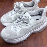 韓國厚底老爹鞋 小白鞋 fila mlb 款 真皮 real leather