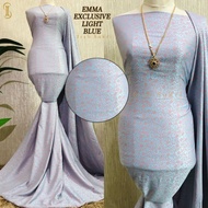 [Irahsukri] Kain Pasang Sutera Vietnam Silk Emma Exclusive - Light Blue