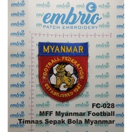 Patch Jogja FC-028 Patches MFF Myanmar Football Embroidery Logo Jersey National Team Football Myanma