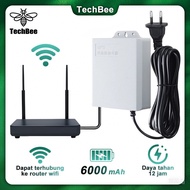 TechBee Ups 6000mAH Ups Mini 12v For Wifi Ups Mini 12 VOLT Ups Wifi Ups Cctv Ups Dc Mini Ups 12V2A