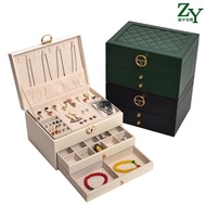 Manufacturer Locked Storage Box Drawer Three-Layer High-End Jewelry Storage Box Jewelry Ring Necklac