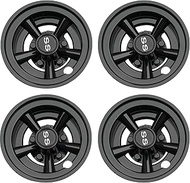 8 inch Golf Cart Hub Caps (Set of 4) - Rust-Proof SS Chrome Wheel Covers, Snap-On Design for Yamaha,