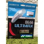 สายแบตมินตัน Yonex Bg 66 Ultimax สายแร็คเก็ตไม้แบดมินตัน ไม้แบดมินตัน สายคล้องข้อมือ แบบยืดหยุ่น 1 ชิ้