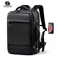 Fenruien Backpack Men 17.3 Inch Laptop Backpacks Expandable USB Charging Large Capacity Travel Backpacking With Waterproof Bag deor