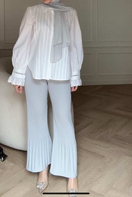 Pleat pants กางเกงอัดพลีท ปล่อยปลายขาม้า signature [N Able Style]