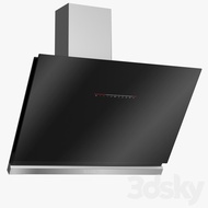 BOSCH 90cm | 8 Wall-mounted cooker hood clear glass black printed (DWK98PR60B)