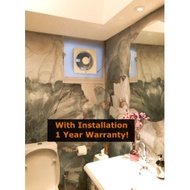 KDK 20AUH square with back shutter | bathroom toilet Ventilation Exhaust Fan Install Installation SG