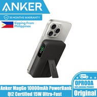 Anker MagGo 10000mAh PowerBank, Qi2 Certified 15W Ultra-Fast MagSafe-Compatible Portable Charger 10,