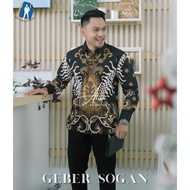 KEMEJA Geber Sogan Men's Batik Shirt Long Sleeve Modern Solo Batik Full Fur by Batik ALX