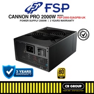 FSP Cannon PRO 2000W (12V-2x6) 80PLUS Gold PCIe 5.1 Power Supply (3Yrs Warranty)
