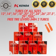 Kenda Inner Tube Bicycle Tube 12/14/16/20/22/24/26/27.5/29/700C