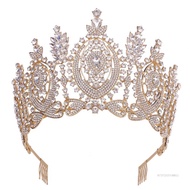มงกุฎเจ้าสาว Queen Headband ผู้หญิงอุปกรณ์เสริมผม Rhinestone Tiara สำหรับ Masquerade Ball จัดเลี้ยงค