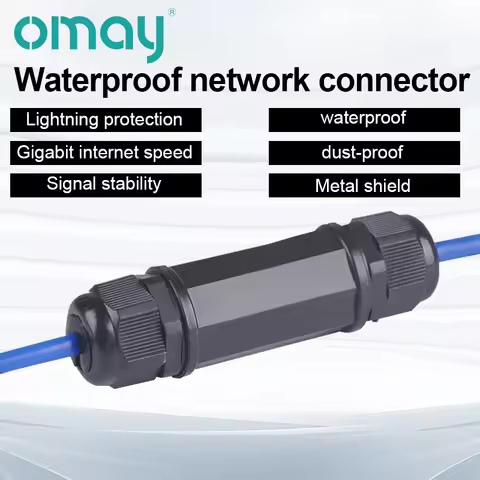 RJ45 waterproof Connector IP67 Ethernet Network Cable Connector Double Head Adapter Coupler Extensio