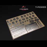 STICKER EMBLEM METAL LOOK LOGO RC 1/10 LAND ROVER DEFENDER