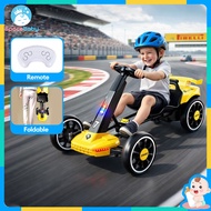 Electric Car for kids with remote Adjustable Foldable Go-cart for kids 1-6Years