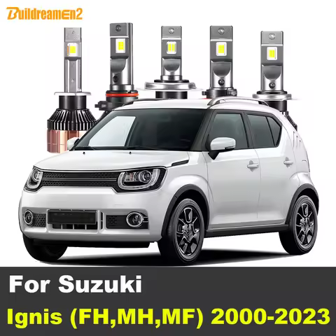 2 X High Bright LED Headlight Hi/Lo Beam For Suzuki Ignis (FH, MH, MF) 2000-2023 100W Car Front Canb