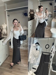 Set of 3 shirt details + 2 straps + plaid fishtail cv ORCHID.SHOP