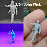 1/64 John Wick figure resin Unpainted for hotwheels tomica inno64 minigt diorama garage tools miniat