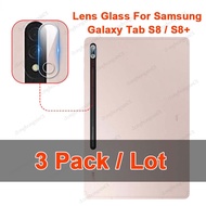 3 Pack For Samsung Galaxy Tab S8 / Plus S7 S7 Plus Clear Slim Soft Transparent Tempered Glass Back Camera Lens Screen Protector Film
