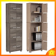 [OneHome] 5 Tier Shelf Cabinet Cupboard Wood Rack File Door Book Study Rak Kabinet Fail Buku Almari Kayu 5 Tingkat Pintu
