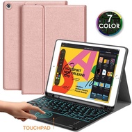 7 Colors Backlit Touch pad Bluetooth Keyboard Case For iPad 9.7 10.2 5th 6th 7th gen 8th 9th generation Touchpad Keyboard Cover for ipad air 2 3 4 pro 9.7 10.5 11 12.9 Casing