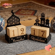 BEAUTY Ramadan Calendar, Desktop Ornaments DIY Design Eid Mubarak Calendar, Party Supplies Advent Ca