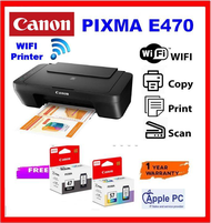 Canon E470 WIFI A4 AIO Printer PRINT SCAN COPY DESKJET COLOR PRINTER E 470 (47 /57 INK)