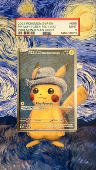PSA9 promo 梵高比卡超 SVP en 085 2023 POKEMON SVP EN-SV BLACK STAR PROMO | POKEMON X VAN GOGHPIKACHU WITH