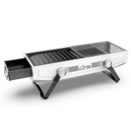 【24 Hours Shipping】 Multifunctional BBQ Grill: Folding Barbecue Grills For Meat Skewers Griddle Gas Stove Stand Cast Iron Portable Charcoal Outdoors