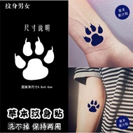 halloween sticker tattoo sticker waterproof Herbal Juice Cat Paw Tattoo Sticker Kitten Paw Dog Paw B