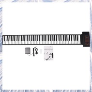 (NDPB) Portable Keyboard Piano Roll Up 88 Keys Electronic Keyboard Flexible Silicone with Rechargeab