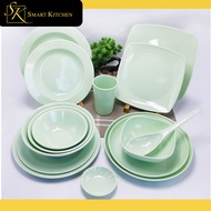 H-Pastel Green Melamine Dinnerware Dinning Plato Mangkok Platito Sandok Tumbler Baso Tasa Lime Melaw