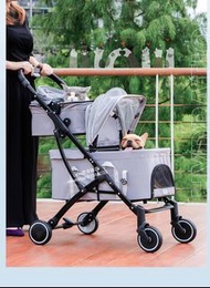 🔥C-01包送貨！分離式雙層寵物手推車狗狗貓咪外出折疊推車Package delivery! Detached Double Layer Pet Cart Dog Cat Outgoing Foldi