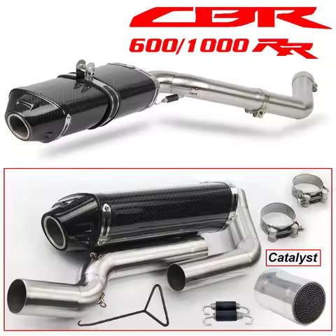 For Honda CBR600RR F5 2003 2004 2005-2015 CBR1000RR 2004-2007 Exhaust Middle Link Pipe Carbon Fiber