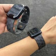 Football Pattern Engraved Apple Watch Band Straps Compatible With Apple Watch 41mm 40mm 44mm 45mm 42