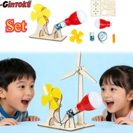 1 Set Wind Turbine Generator DIY Educational Wooden Bulb Generator Toy Generator science Toys/ Elect
