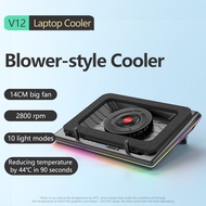 Llano Powerful Turbo-Fan (2800 RPM) RGB Laptop Cooler with Infinitely Variable Speed for Rapid Cooli