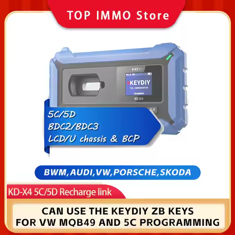 KEYDIY KDX4 5C5D NEW Add BDC3 VW MQB49 5C for Key Recognition/ Generation/ Copy / Program(Recharge L