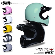 HBC CAKIL PET HELMET | SOLID GREY DOFF | RETRO full face helmet