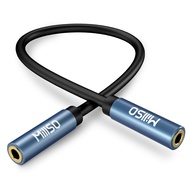 MillSO 1/8" 3.5mm Female to Female Adapter Cable TRS Premium Stereo Gold-Plated Audio AUX Cord Conne