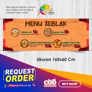 Banner 160x60 Custom Design Seblak Menu