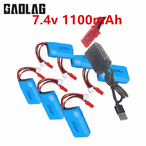7.4V 1100mAh LiPo Battery 2S for WLtoys V912,V913,V353,k929,V262,L959,T23,T55,F45,A949,A959,A969,A97