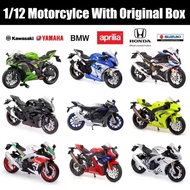 Diecast Motor 1:12 Alloy Model Motorcycle Miniature Diecast Racing Motorcycle