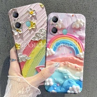Casing Itel A49/ A58/ A58 Pro Silicone Camera Protector Rainbow Motif